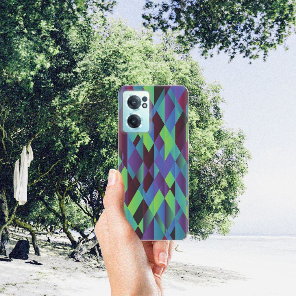 OnePlus Nord CE 2 5G TPU Hoesje Abstract Green Blue B2C Telecom
