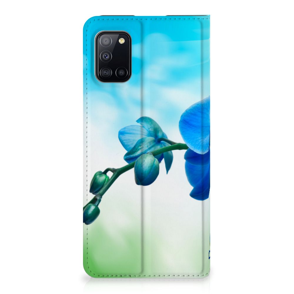 Samsung Galaxy A31 Smart Cover Orchidee Blauw - Cadeau voor je Moeder - B2C Telecom