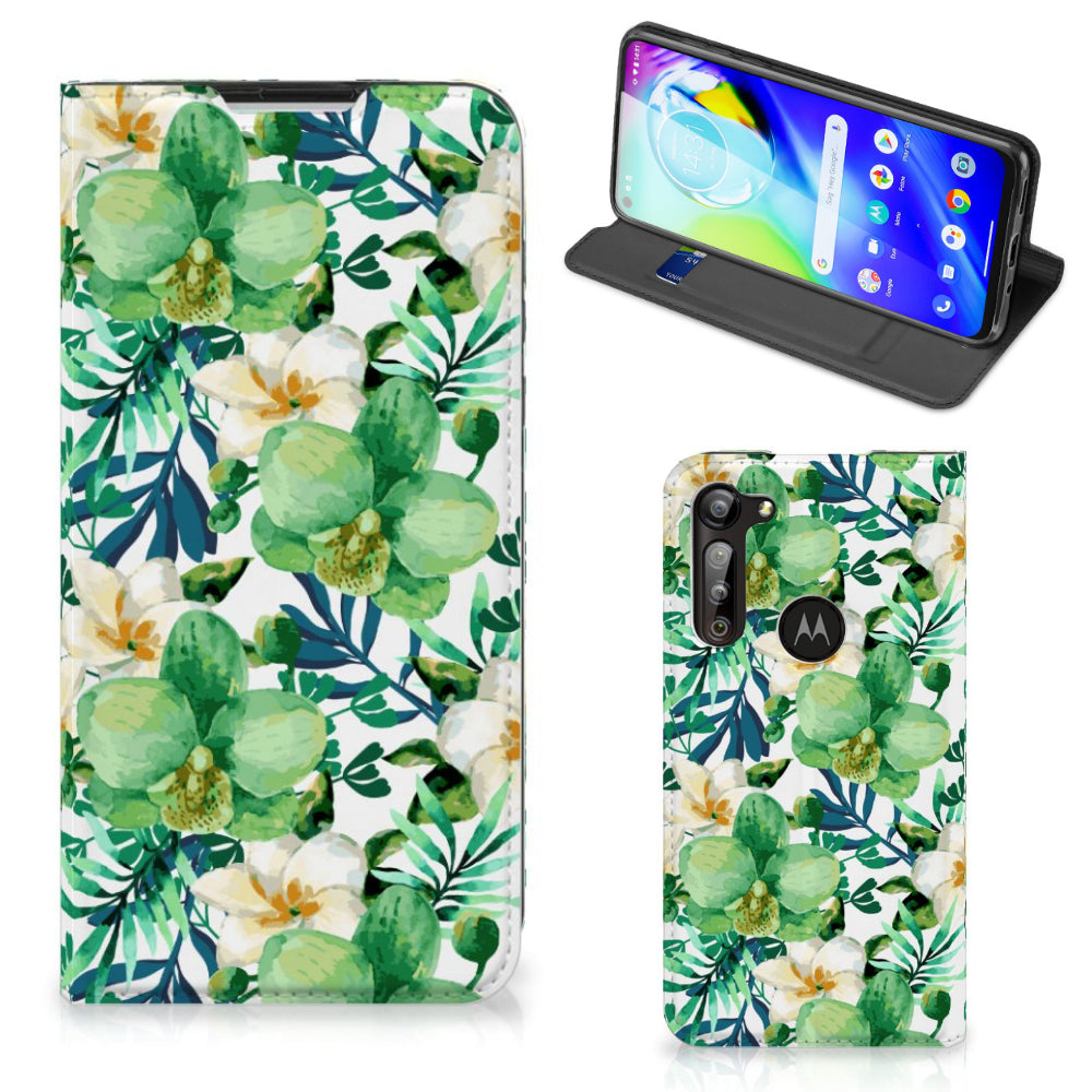 Motorola Moto G8 Power Smart Cover Orchidee Groen