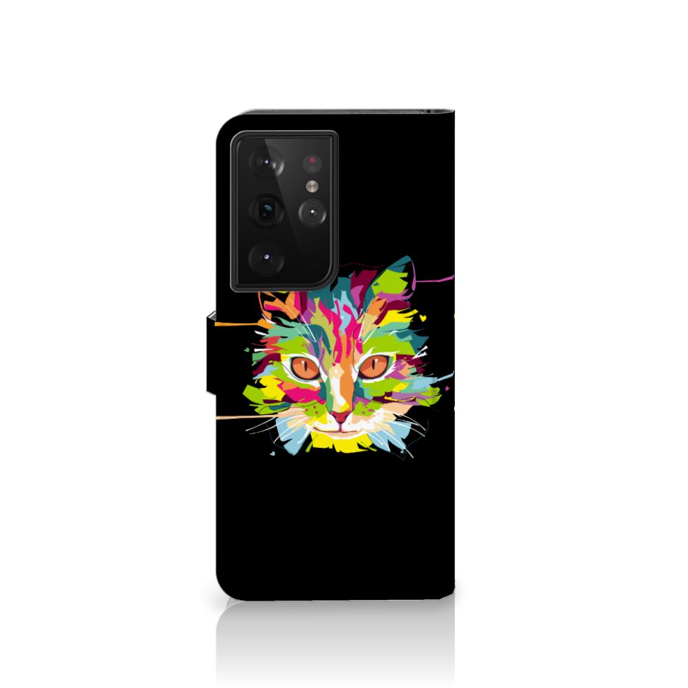 Samsung Galaxy S21 Ultra Leuk Hoesje Cat Color