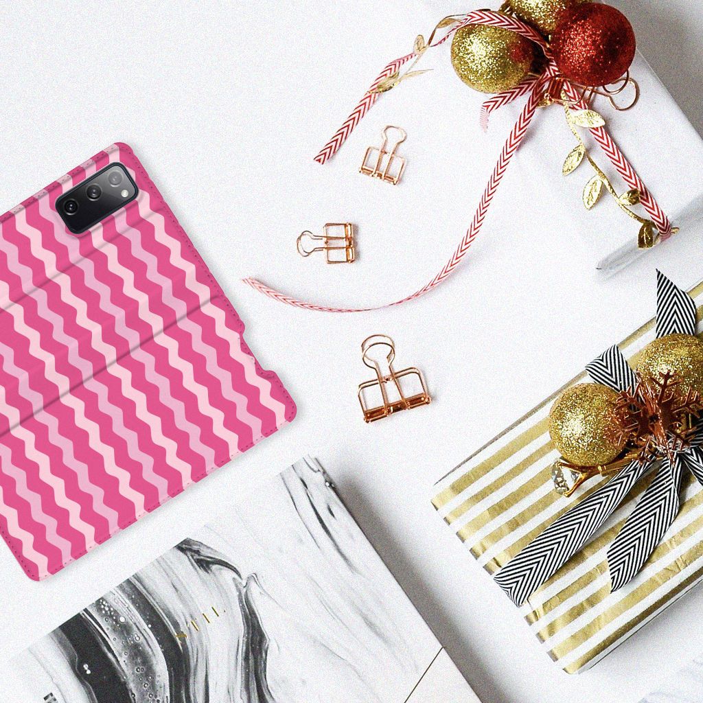 Samsung Galaxy S20 FE Hoesje met Magneet Waves Pink - B2C Telecom