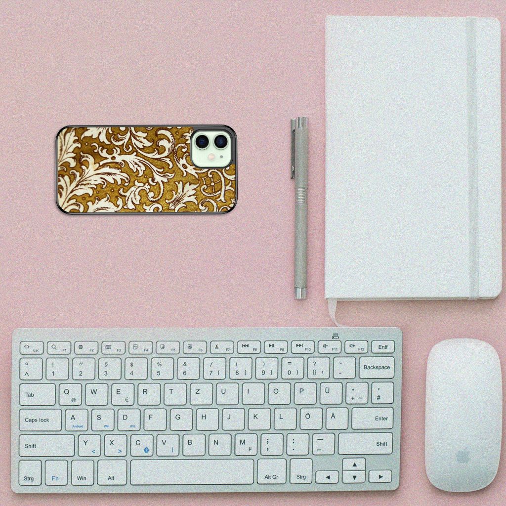 Hoesje TPU iPhone 12 Mini Barok Goud B2C Telecom