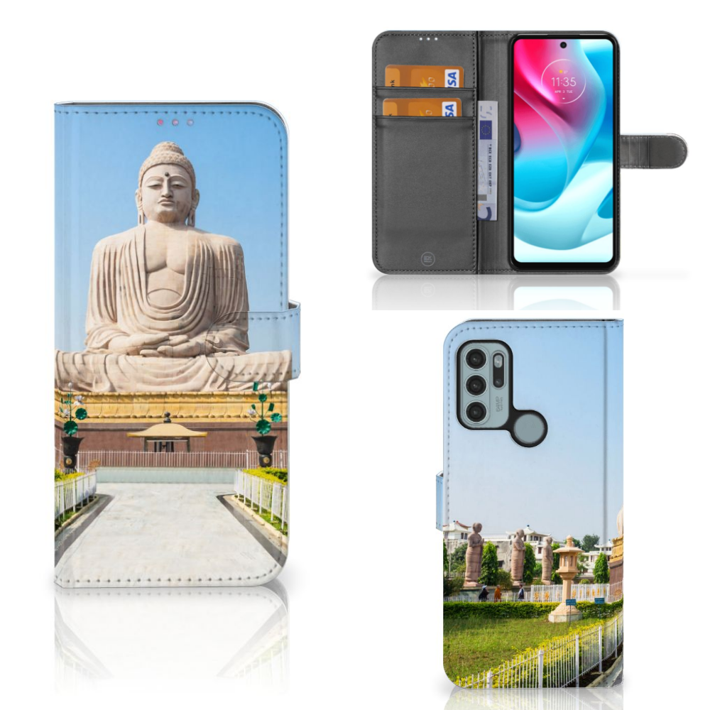 Motorola Moto G60s Flip Cover Boeddha