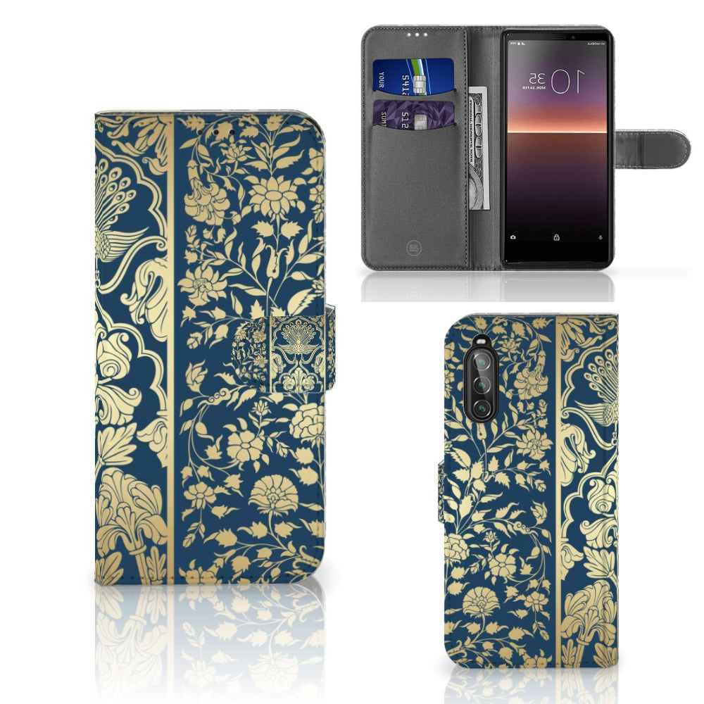 Sony Xperia 10 II Hoesje Beige Flowers