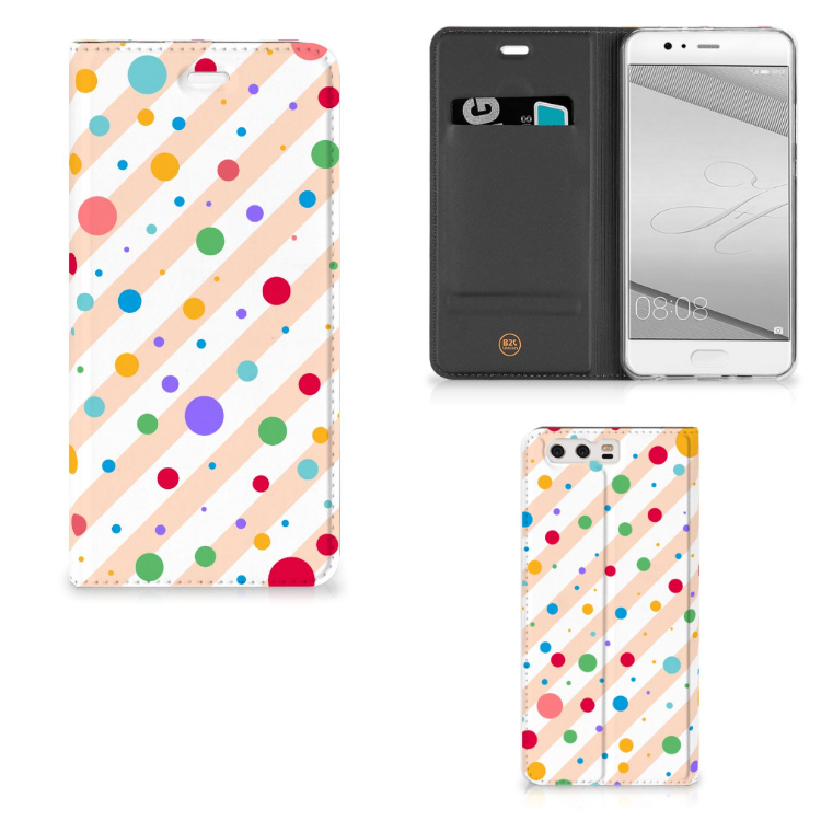 Huawei P10 Plus Hoesje met Magneet Dots