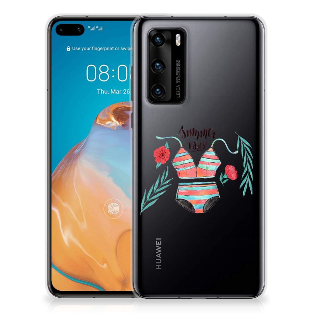 Huawei P40 Telefoonhoesje met Naam Boho Summer B2C Telecom