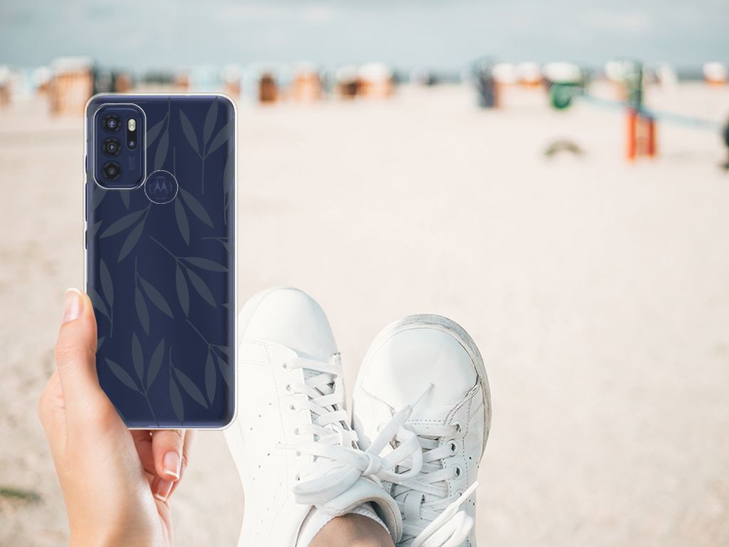 Motorola Moto G60s TPU Case Leaves Blue B2C Telecom