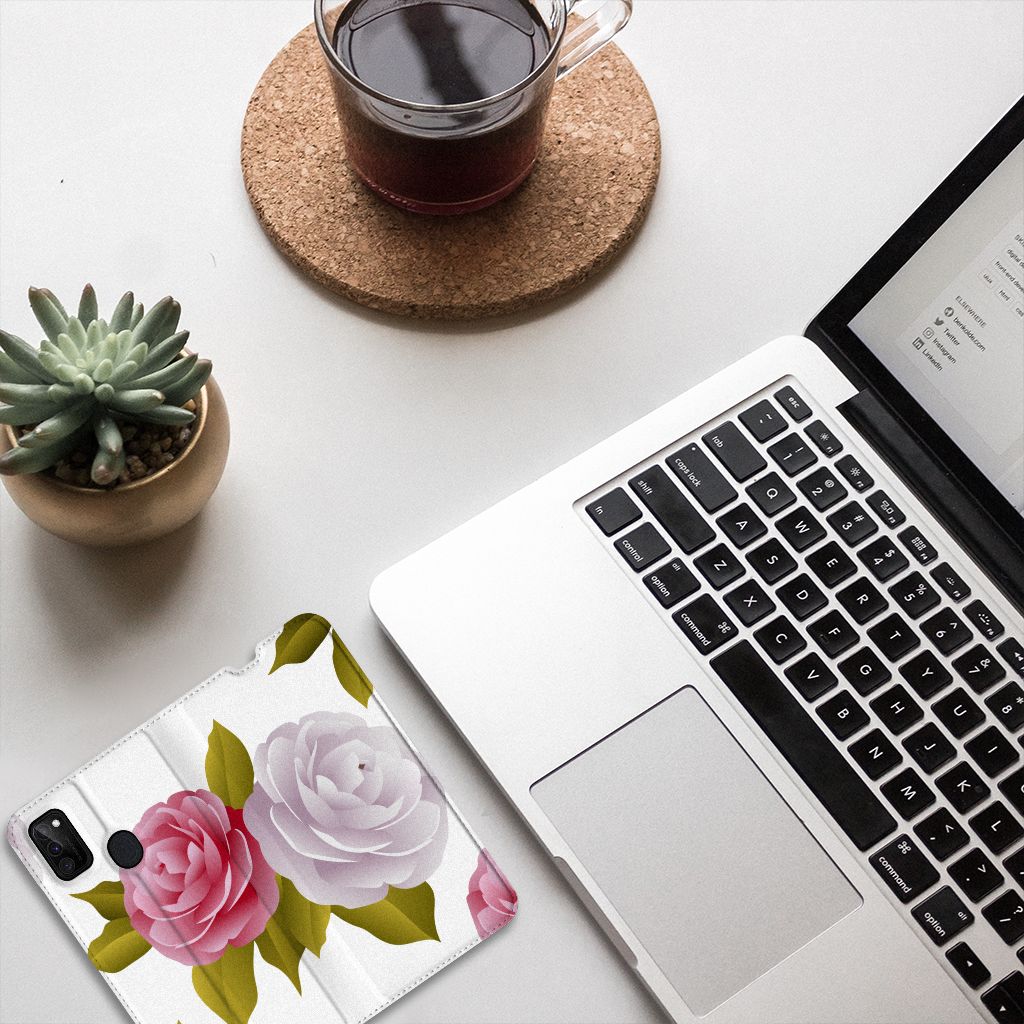 Samsung Galaxy M30s | M21 Smart Cover Roses - B2C Telecom