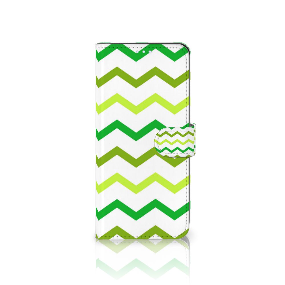 Motorola Moto G100 Telefoon Hoesje Zigzag Groen