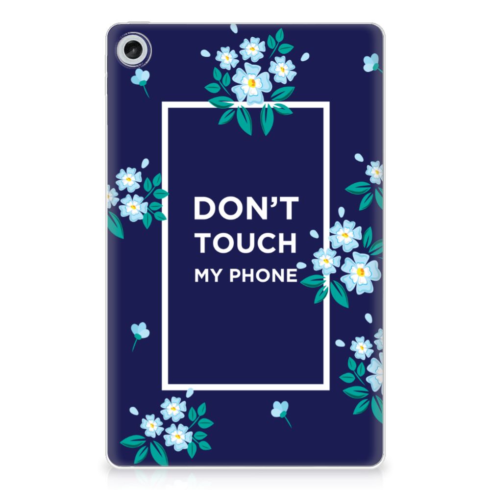 Lenovo Tab M10 Plus (3e generatie) Print Case Flowers Blue DTMP - B2C Telecom