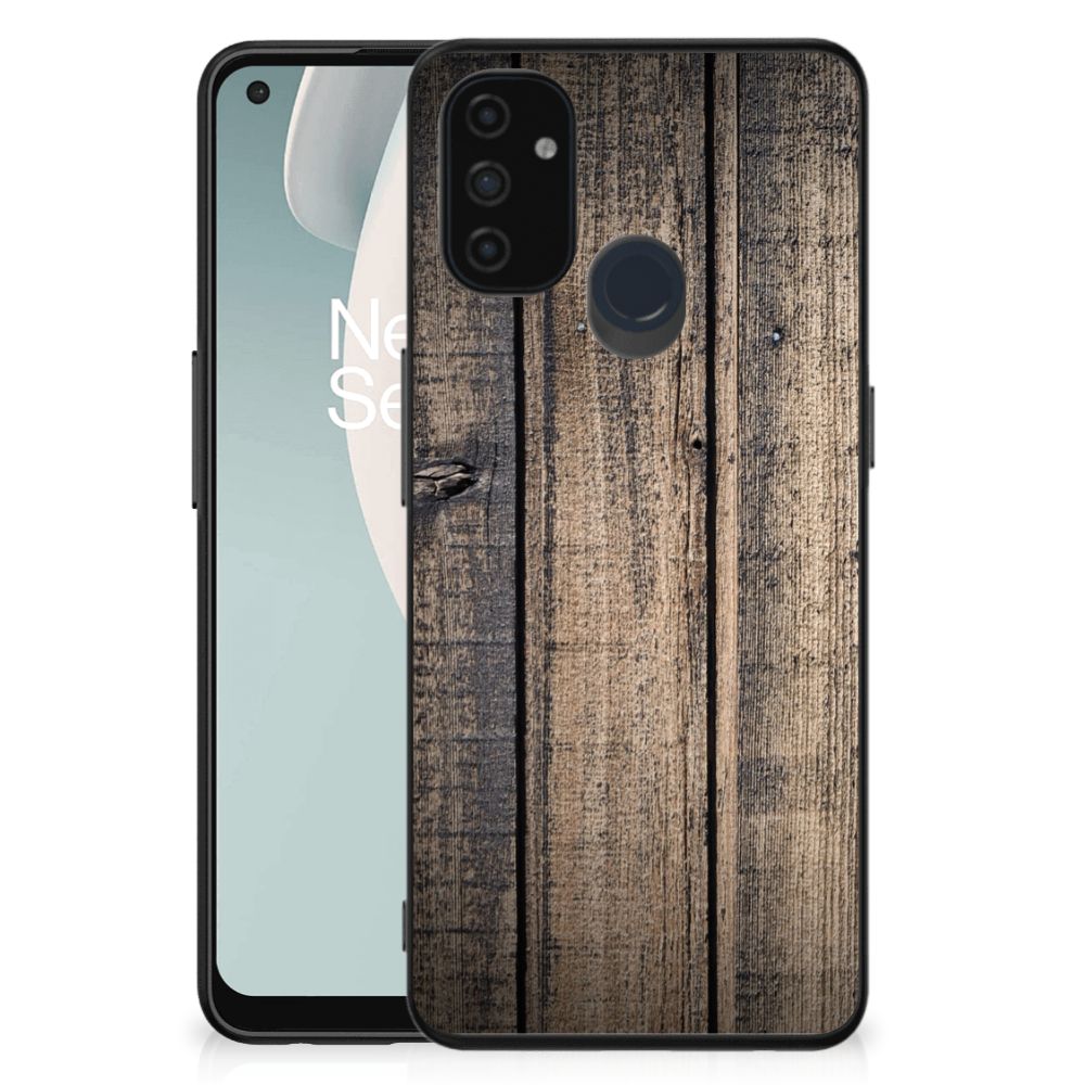 OnePlus Nord N100 Houten Print Telefoonhoesje Steigerhout