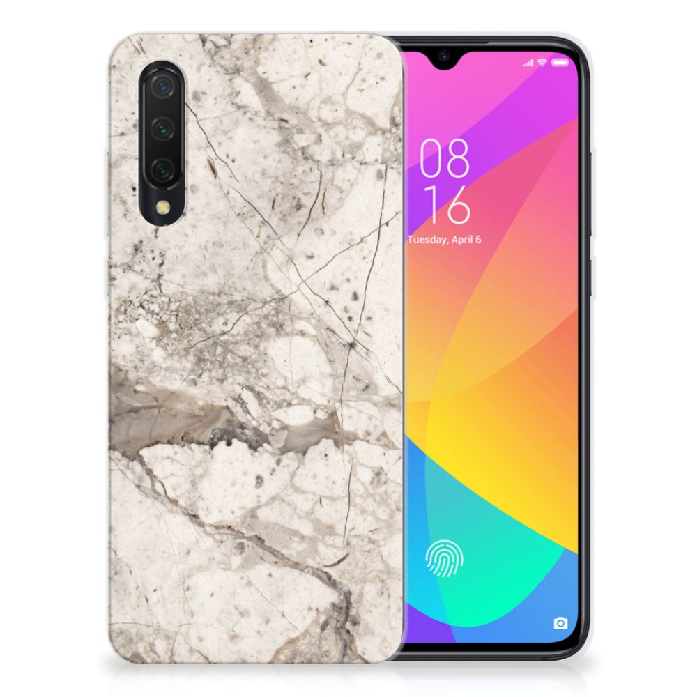 Xiaomi Mi 9 Lite TPU Siliconen Hoesje Marmer Beige