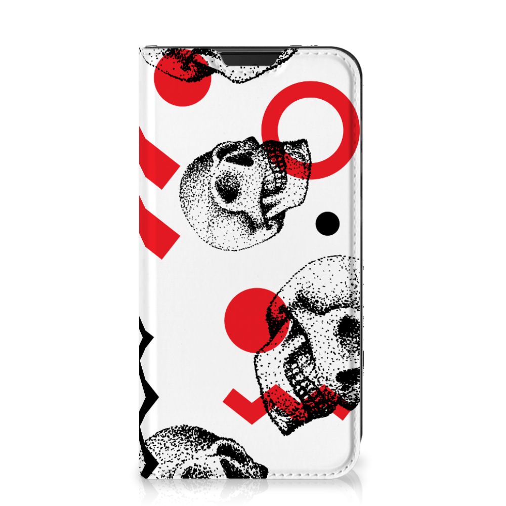 Mobiel BookCase Samsung Galaxy Xcover 5 Skull Red - B2C Telecom