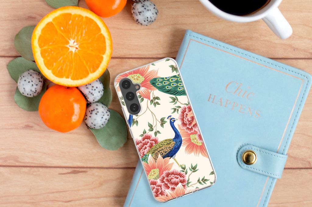 TPU Hoesje voor Samsung Galaxy A34 Pink Peacock B2C Telecom