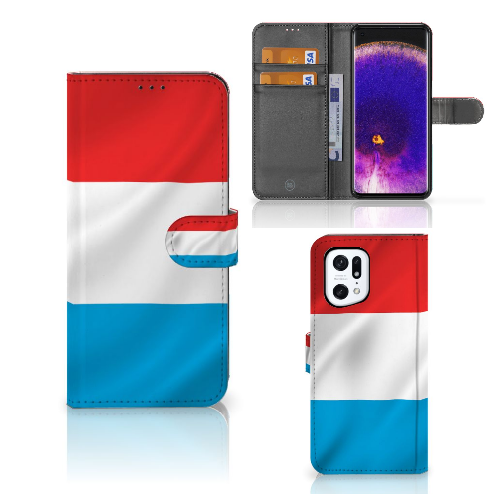 OPPO Find X5 Pro Bookstyle Case Luxemburg