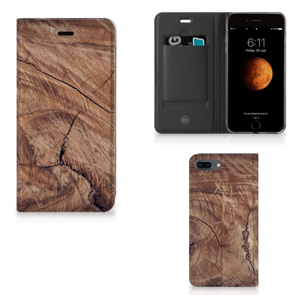 Apple iPhone 7 Plus | 8 Plus Book Wallet Case Tree Trunk