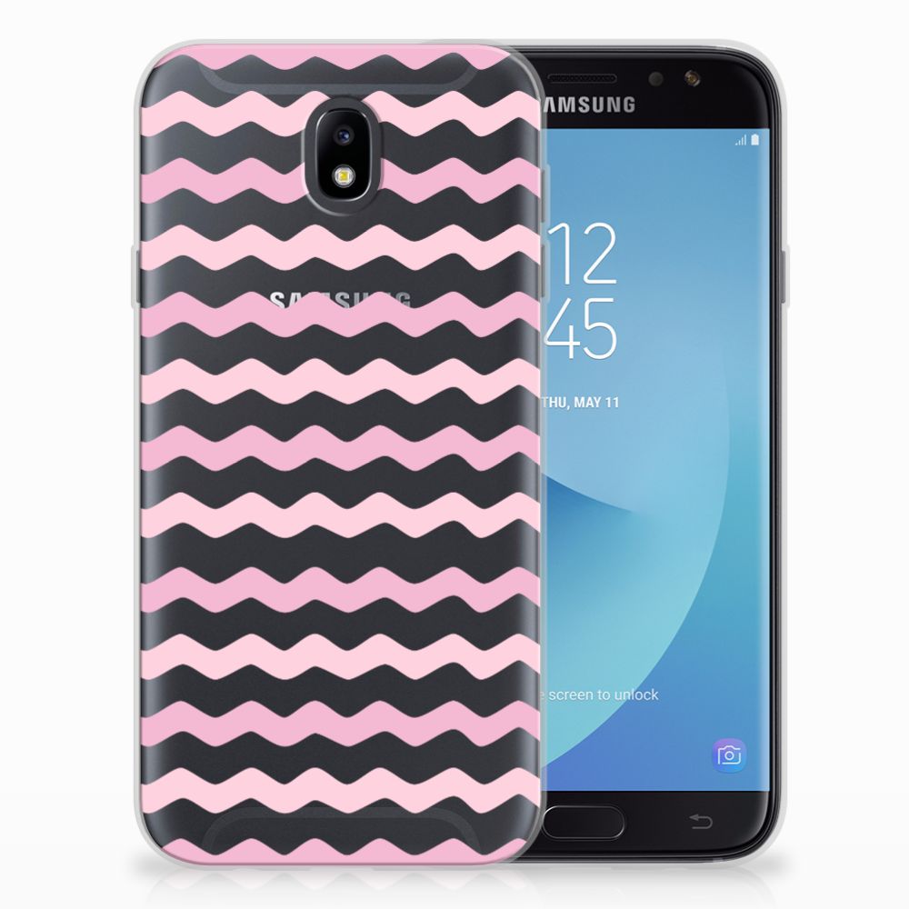 Samsung Galaxy J7 2017 | J7 Pro TPU bumper Waves Roze