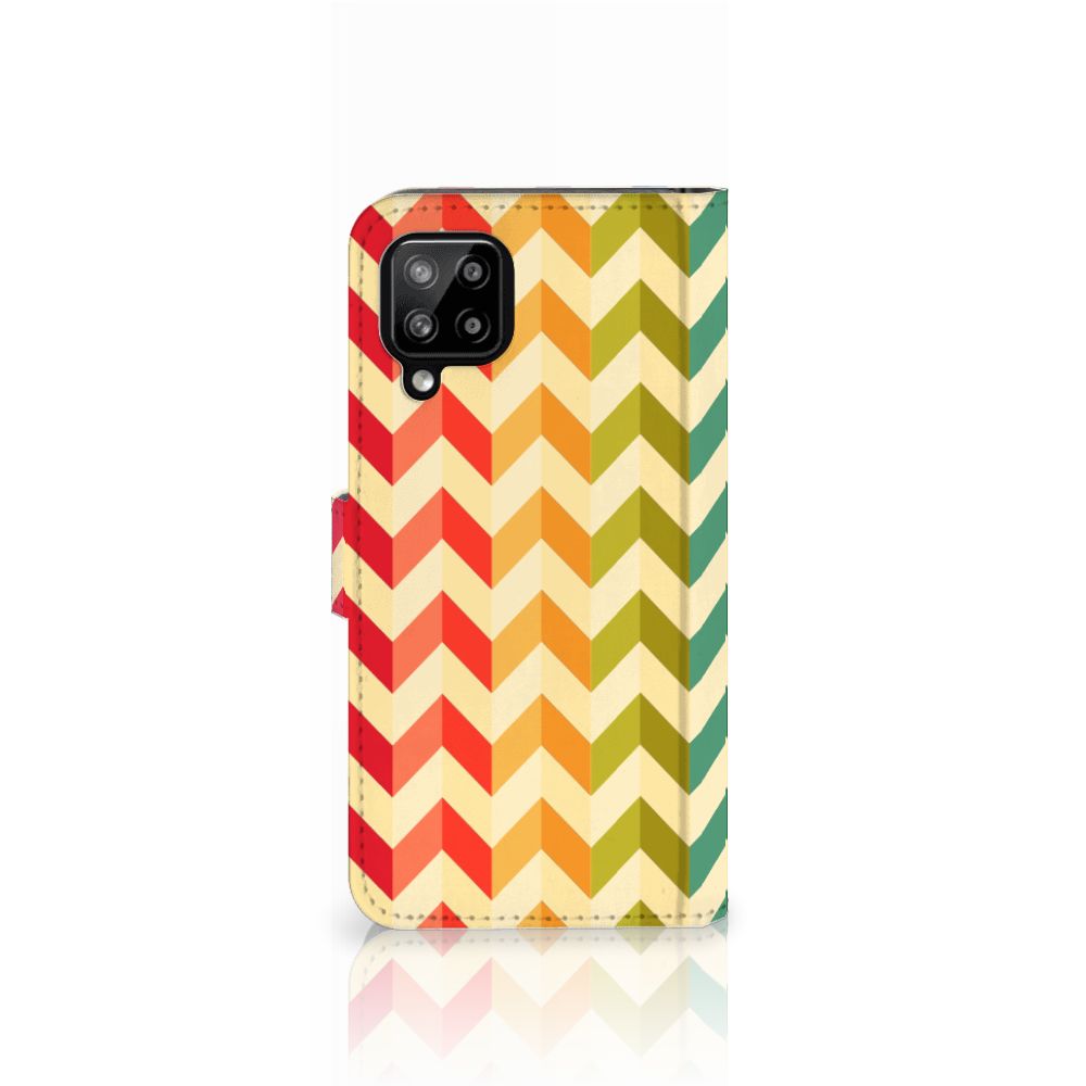 Samsung Galaxy A22 4G | M22 Telefoon Hoesje Zigzag Multi Color