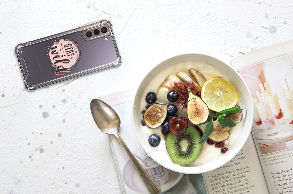 Samsung Galaxy S21 Plus Stevig Bumper Hoesje Boho Stay Wild B2C Telecom