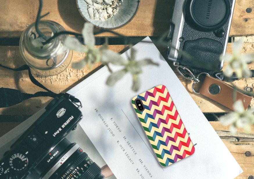 Apple iPhone X | Xs TPU bumper Zigzag Multi Color