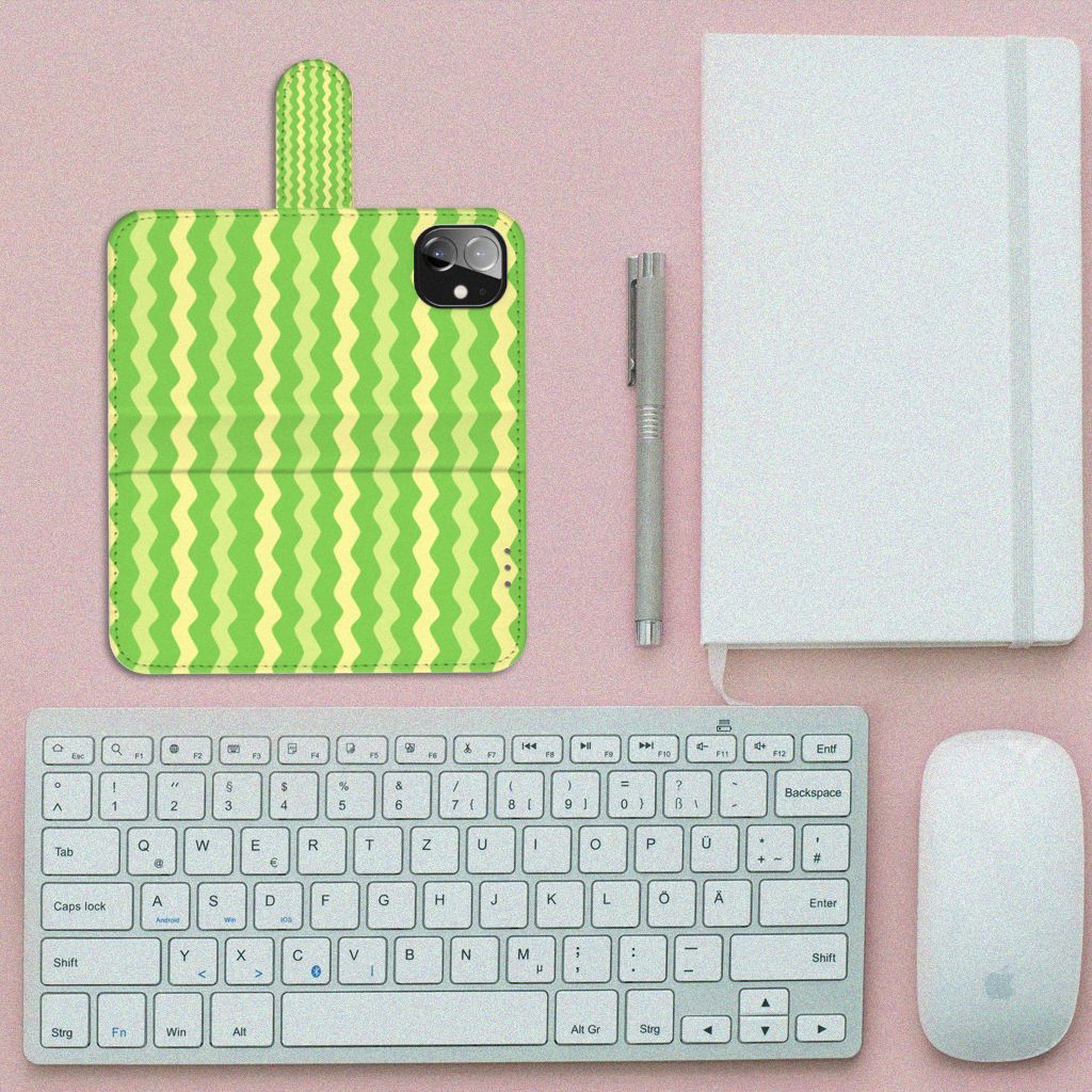 Apple iPhone 12 Mini Telefoon Hoesje Waves Green