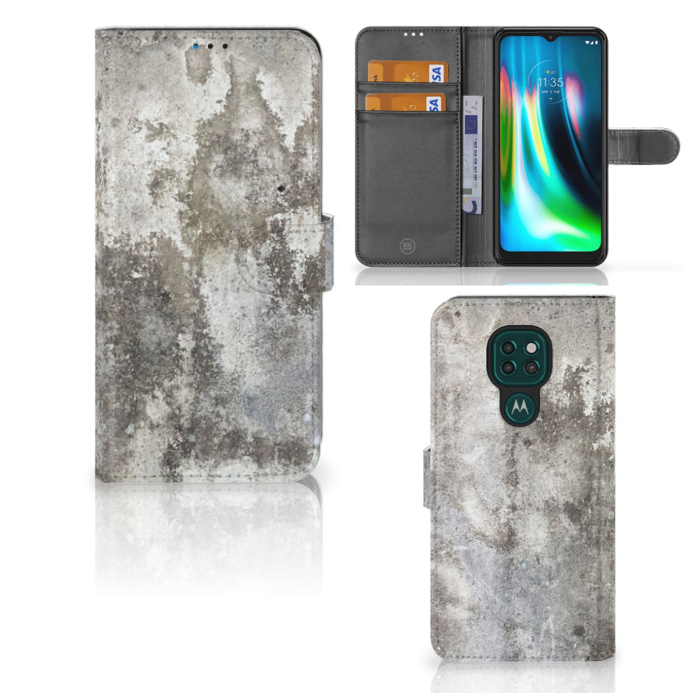 Motorola Moto G9 Play | E7 Plus Bookcase Beton Print
