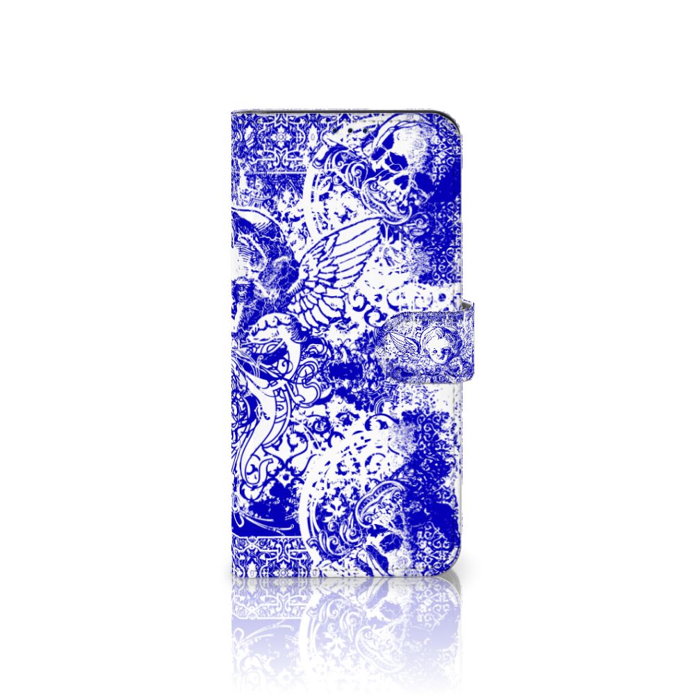 Telefoonhoesje met Naam Xiaomi Poco X4 Pro 5G Angel Skull Blauw