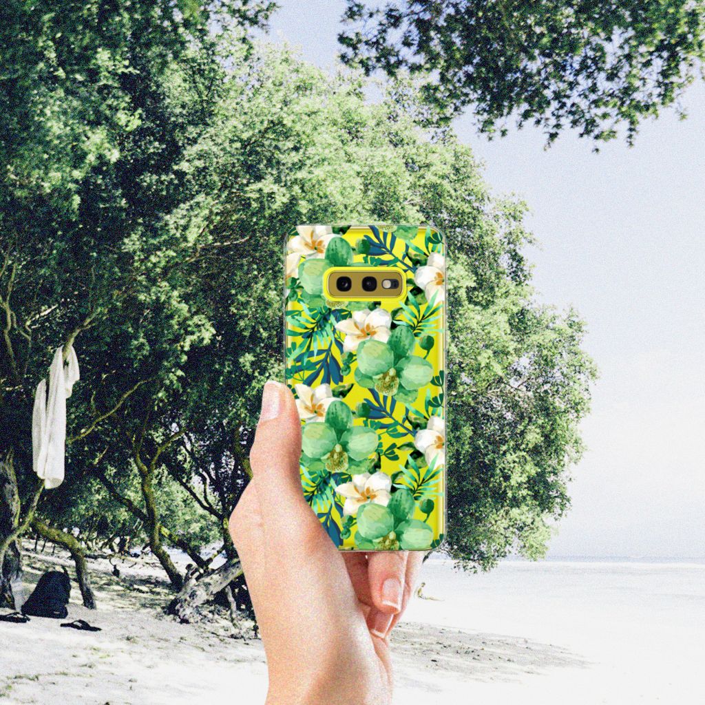 Samsung Galaxy S10e TPU Case Orchidee Groen
