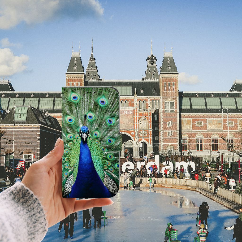 iPhone 13 Pro Max Telefoonhoesje met Pasjes Pauw