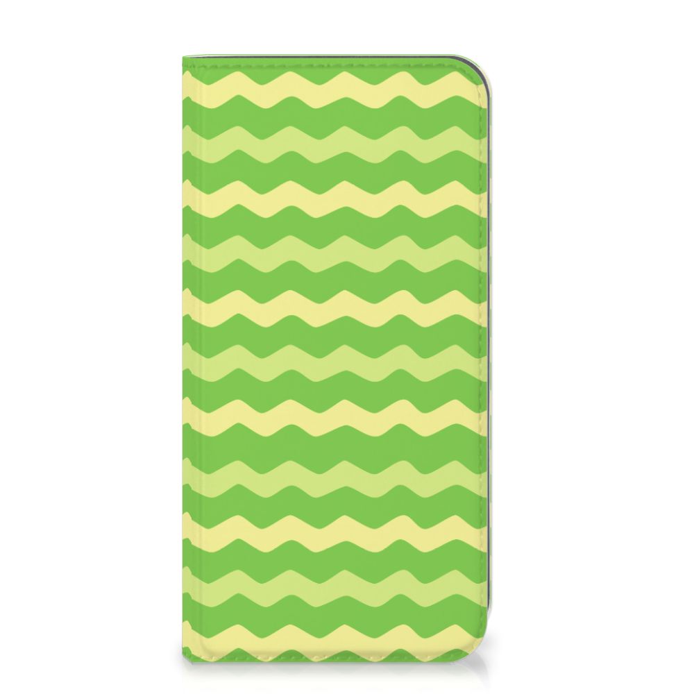 Apple iPhone Xs Max Hoesje met Magneet Waves Green