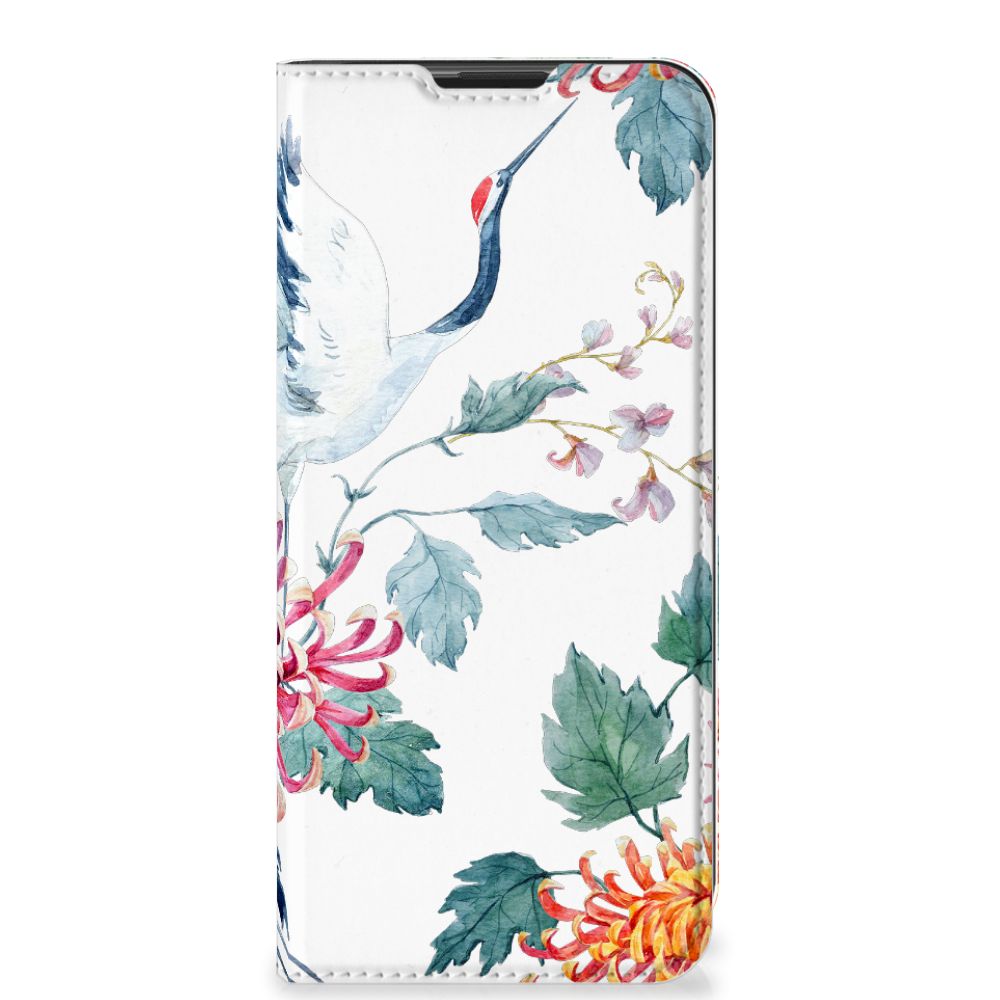 Motorola Moto G9 Play Hoesje maken Bird Flowers - B2C Telecom