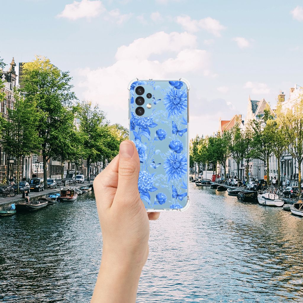 Case voor Samsung Galaxy A13 (4G) Flowers Blue B2C Telecom