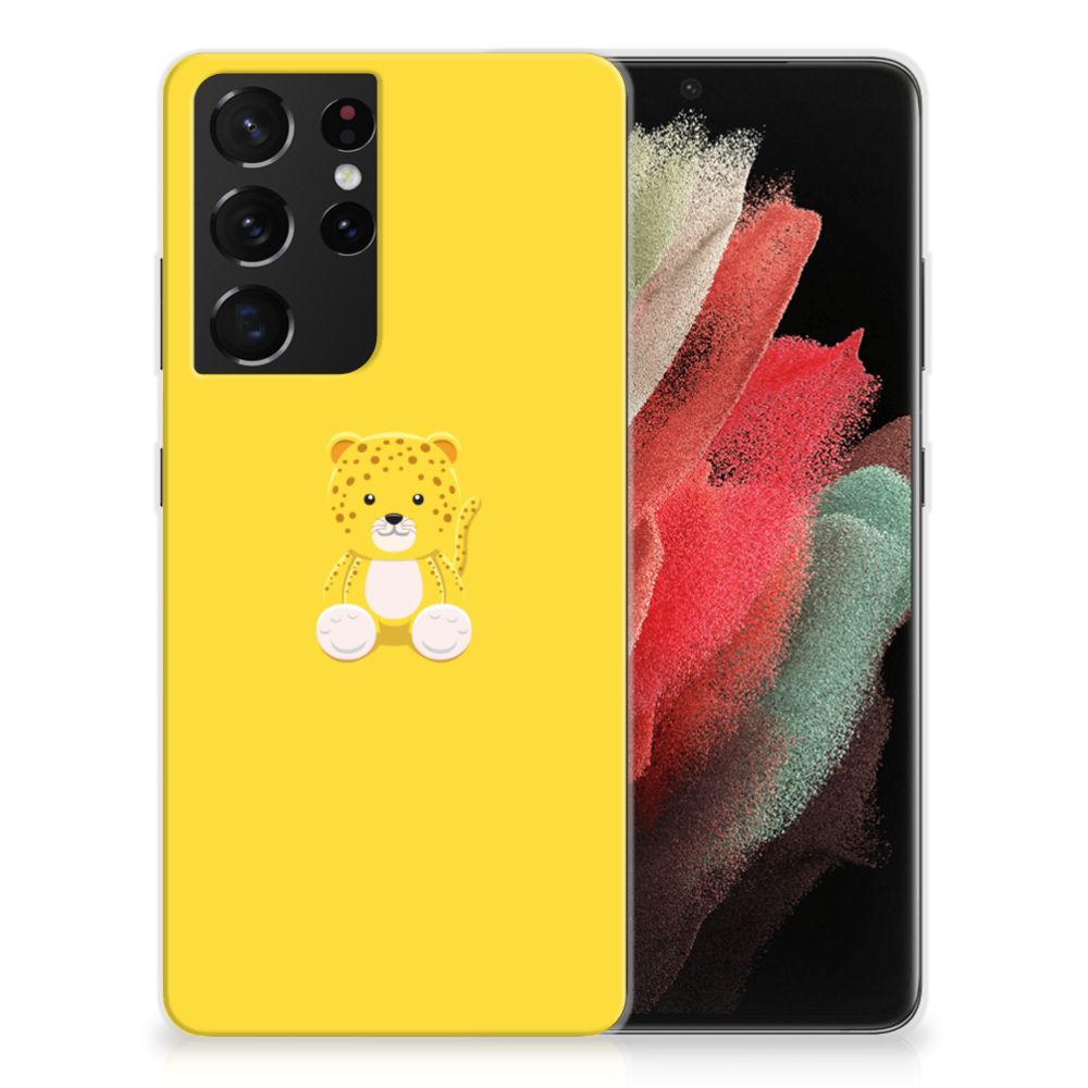 Samsung Galaxy S21 Ultra Telefoonhoesje met Naam Baby Leopard B2C Telecom