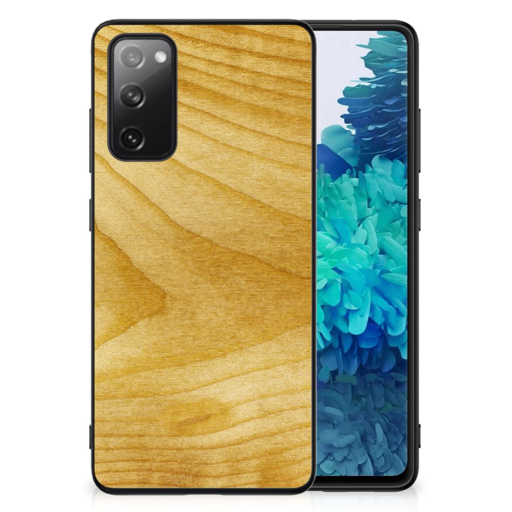 Samsung Galaxy S20 FE Houten Print Telefoonhoesje Licht Hout
