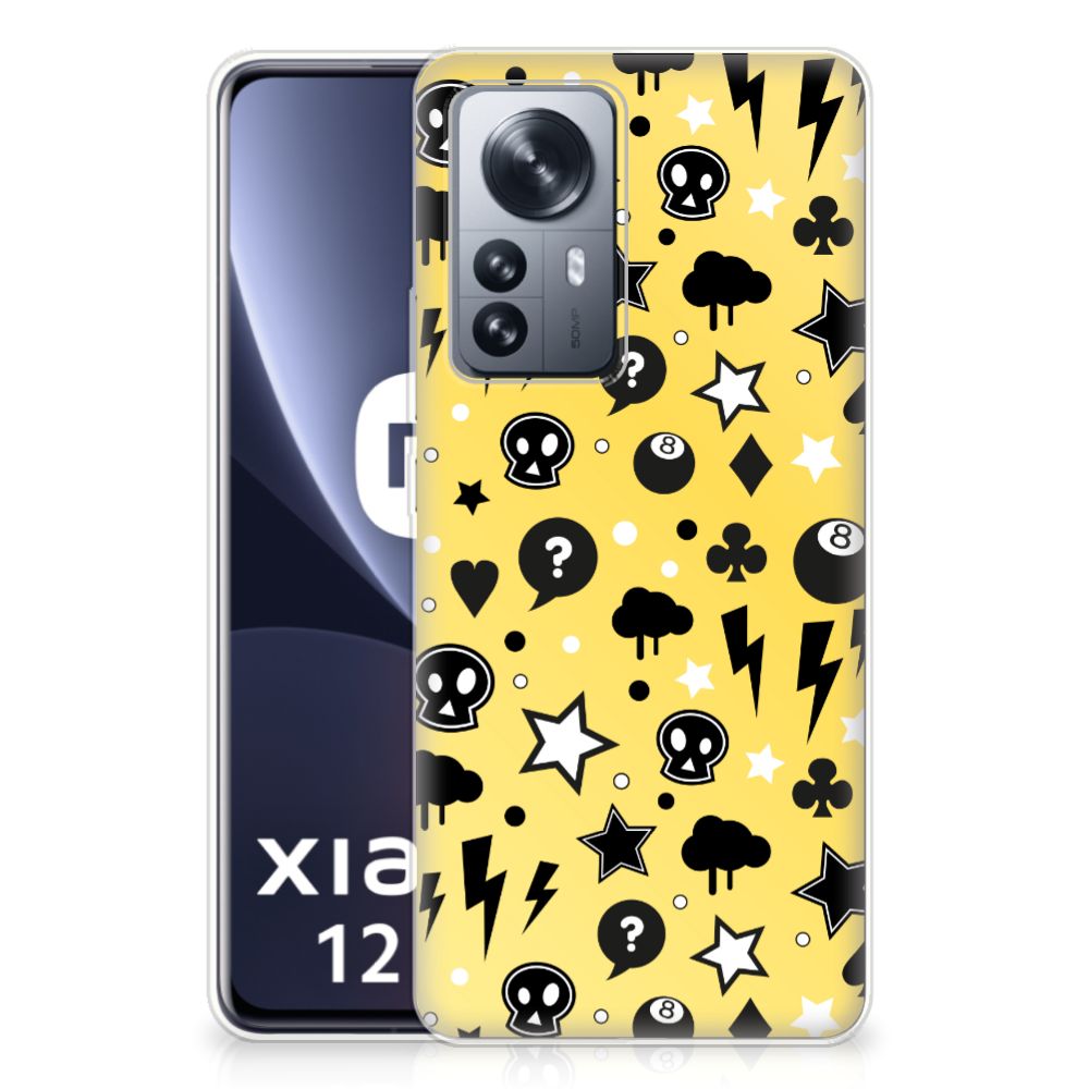 Silicone Back Case Xiaomi 12 Pro Punk Geel