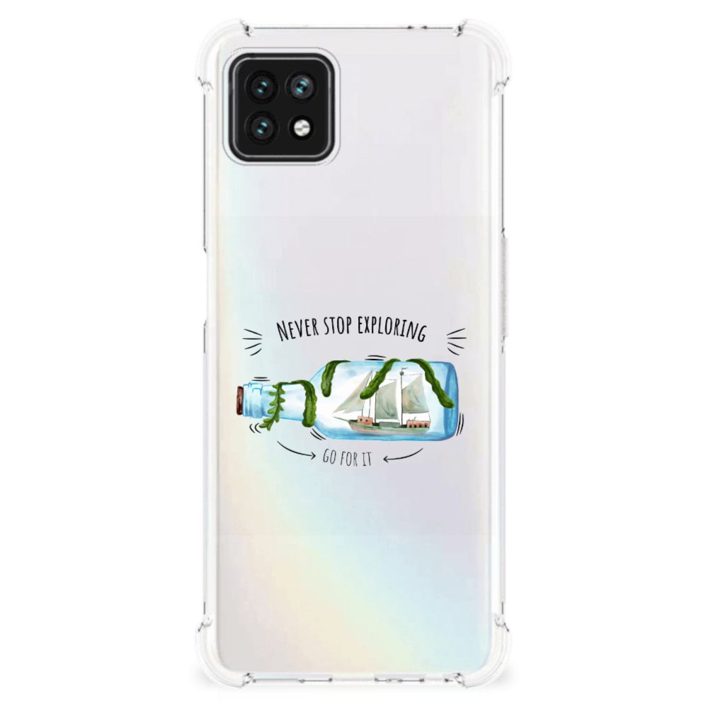 OPPO A53 5G | A73 5G Stevig Bumper Hoesje Boho Bottle