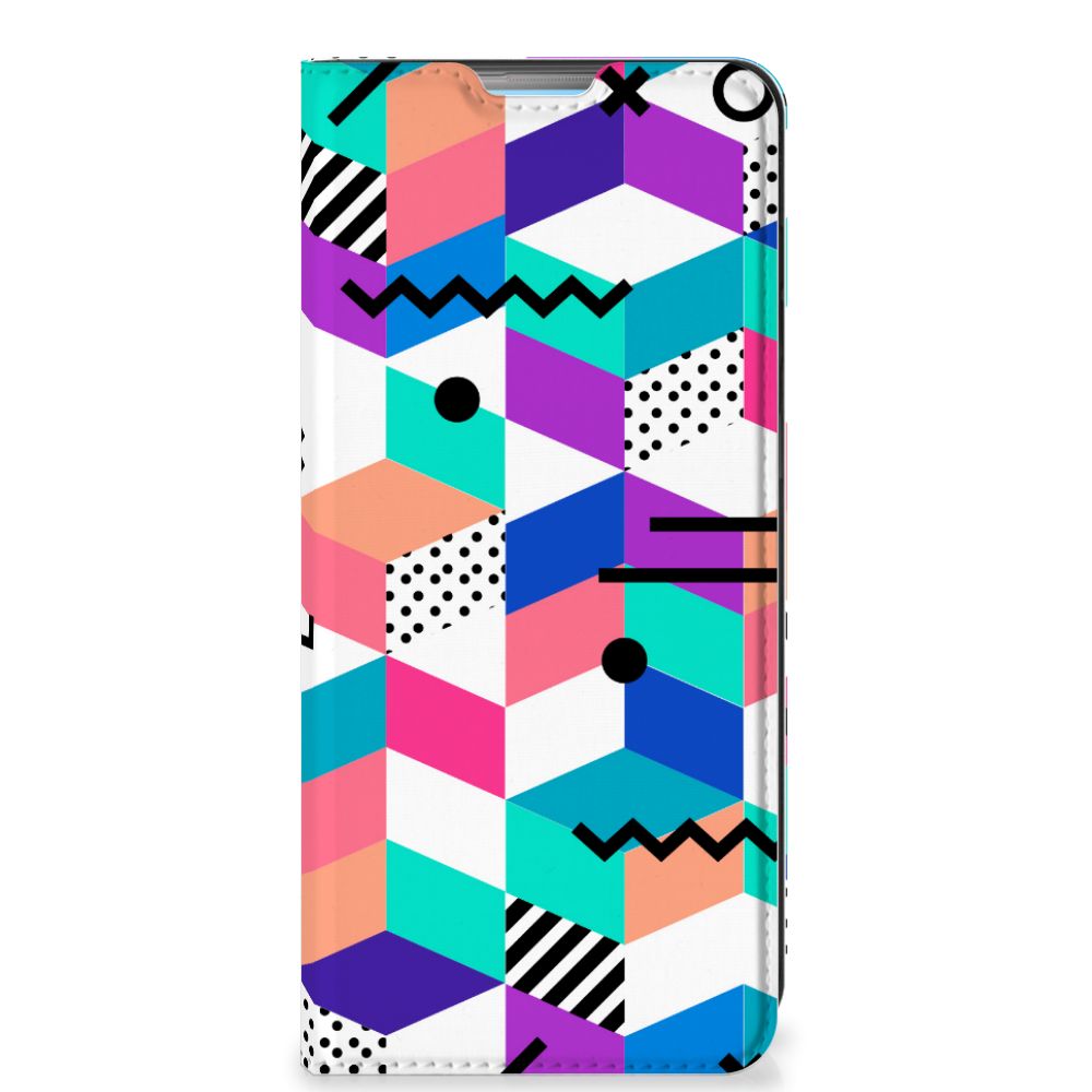 OPPO A74 4G Stand Case Blokken Kleurrijk - B2C Telecom