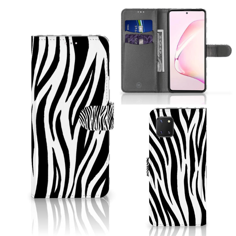 Samsung Note 10 Lite Telefoonhoesje met Pasjes Zebra