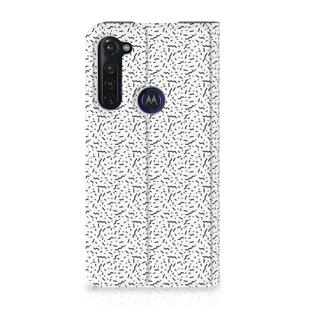 Motorola Moto G Pro Hoesje met Magneet Stripes Dots - B2C Telecom