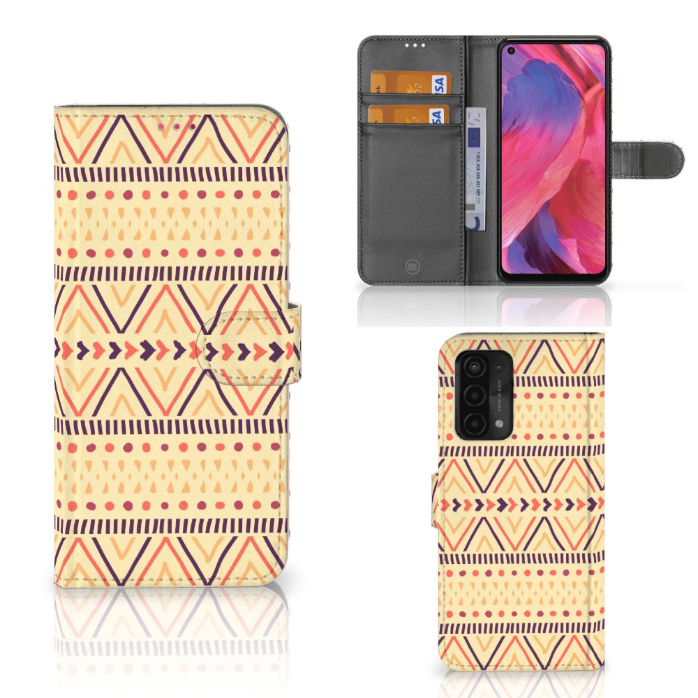 OPPO A54 5G | A74 5G | A93 5G Telefoon Hoesje Aztec Yellow