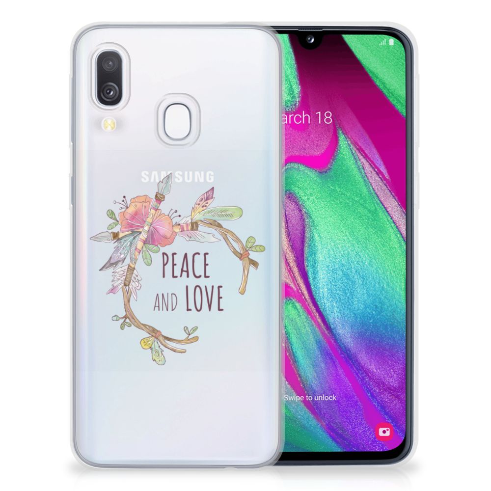 Samsung Galaxy A40 Telefoonhoesje met Naam Boho Text