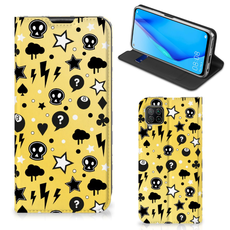 Mobiel BookCase Huawei P40 Lite Punk Geel - B2C Telecom