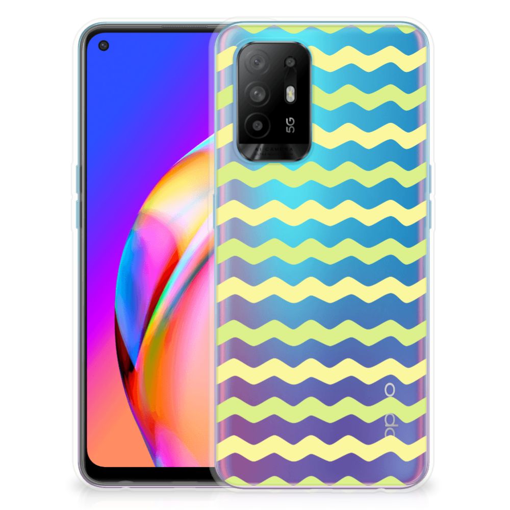 OPPO A94 5G | Reno5 Z TPU bumper Waves Yellow