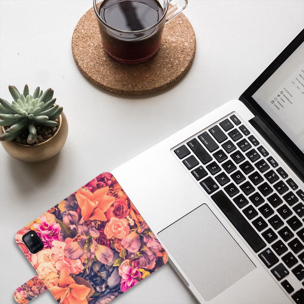Samsung Galaxy A31 Hoesje Bosje Bloemen
