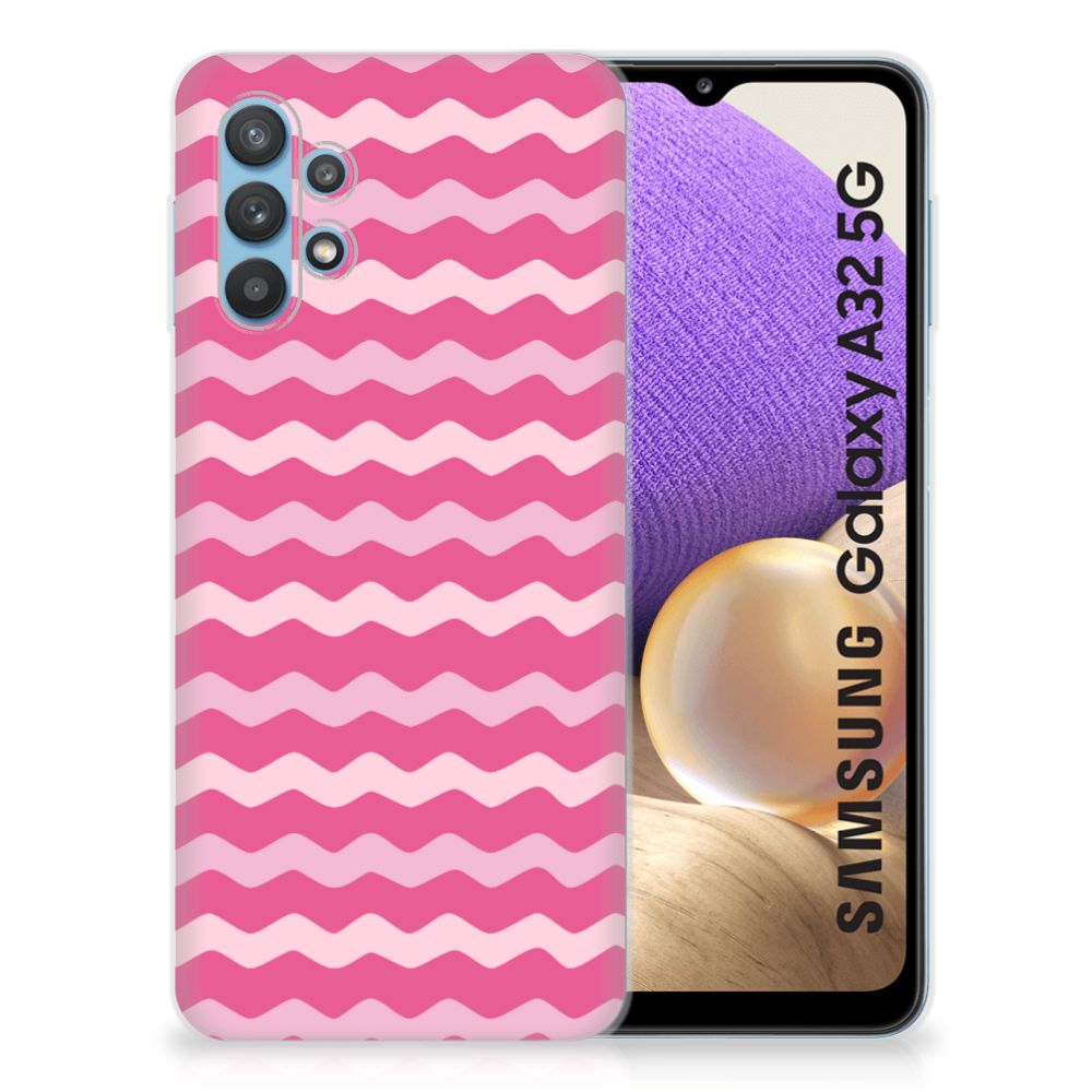 Samsung Galaxy A32 5G TPU bumper Waves Pink B2C Telecom