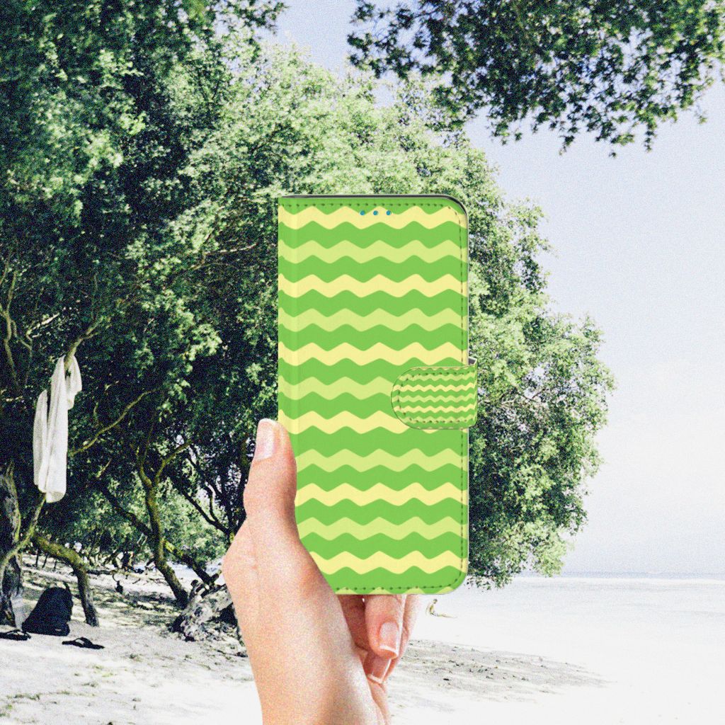 Samsung Galaxy A73 5G Telefoon Hoesje Waves Green