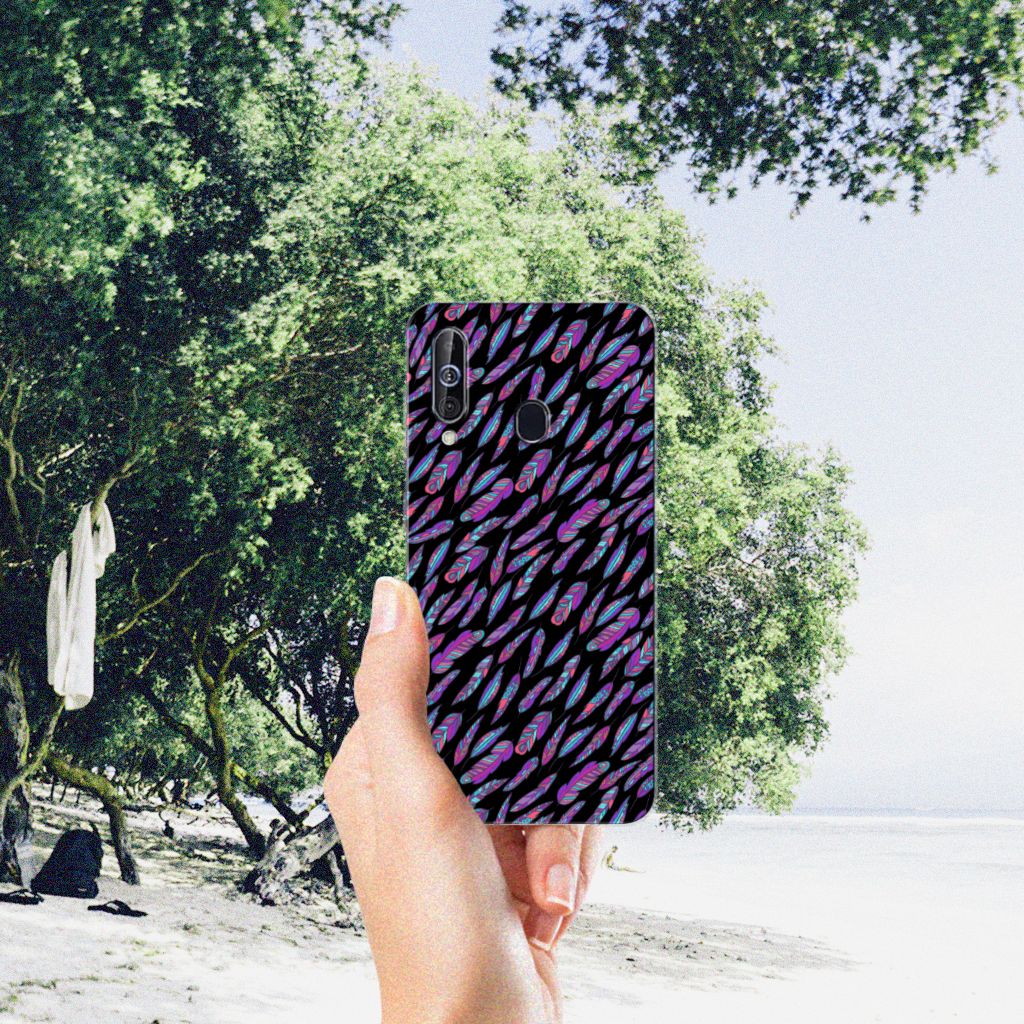 Samsung Galaxy A60 TPU bumper Feathers Color