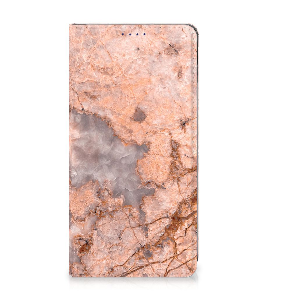 Samsung Galaxy S10 Standcase Marmer Oranje