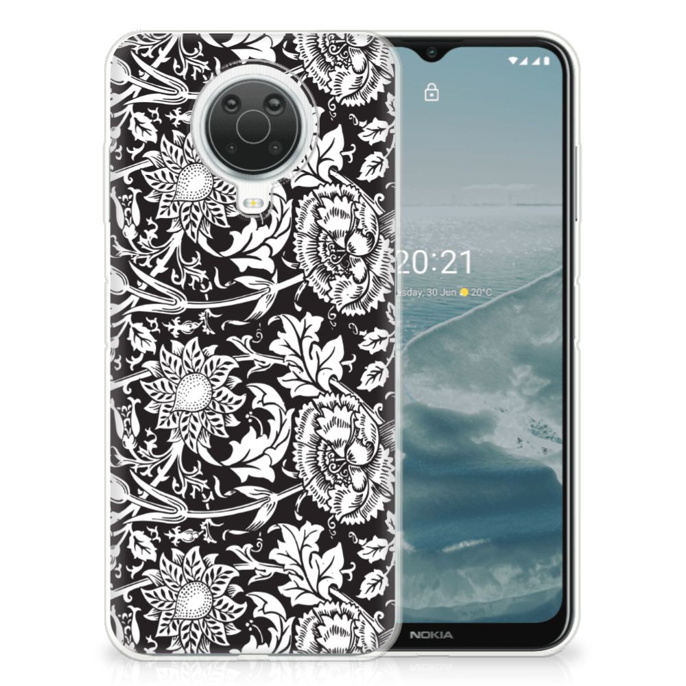 Nokia G20 | G10 TPU Case Black Flowers