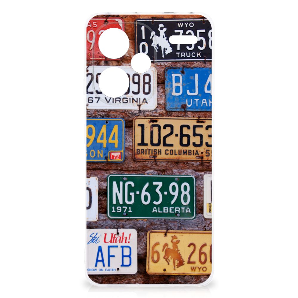 Xiaomi Redmi Note 13 Pro Plus Siliconen Hoesje met foto Kentekenplaten